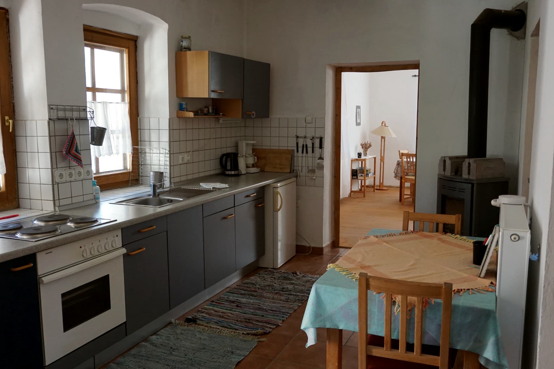 The Hideout, Küche und Wohnraum
